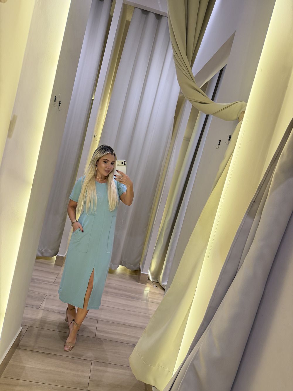 Vestido Malha bolsos Frontais - Di Florenza