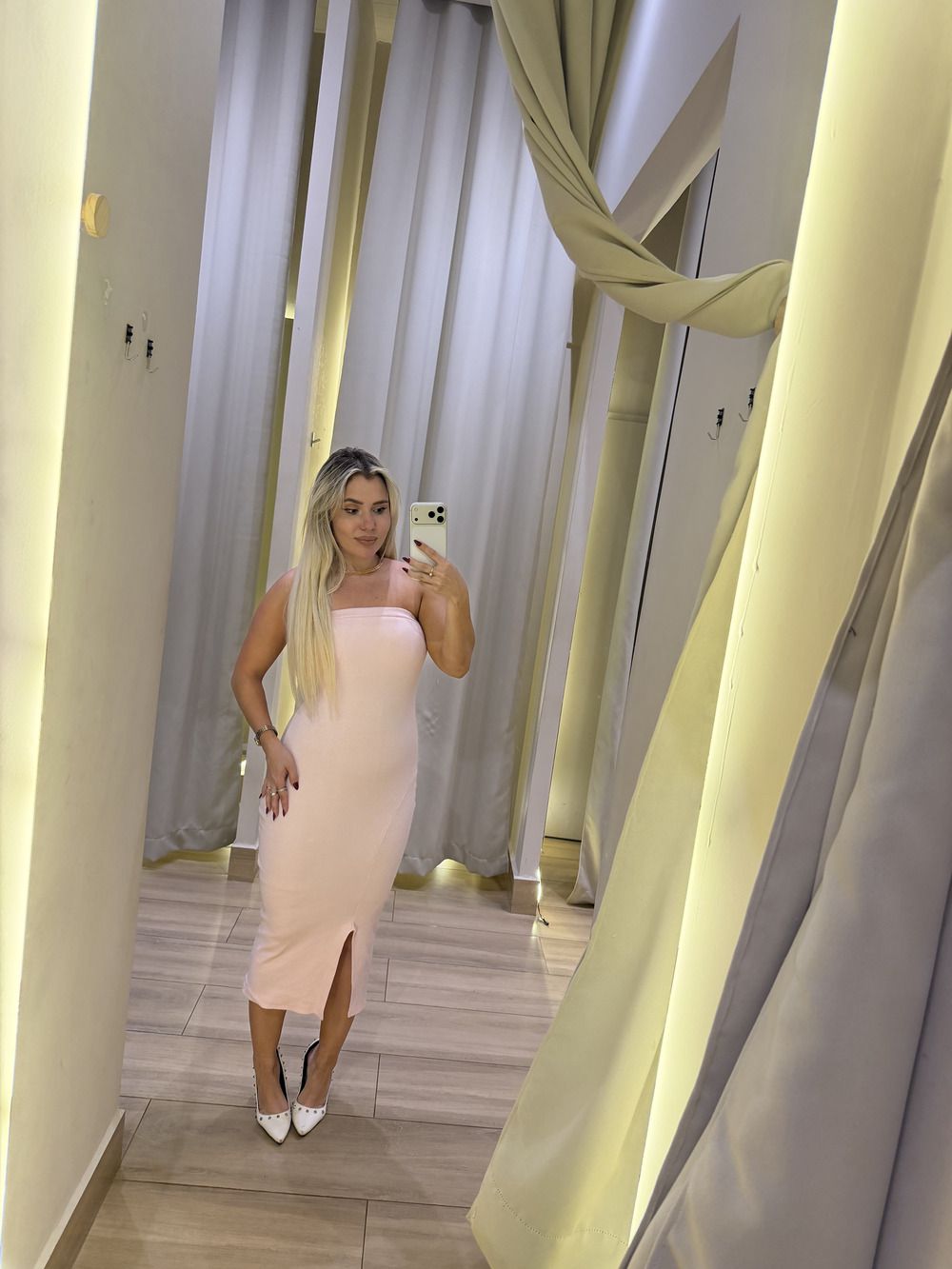 Vestido canelado Tomara que caia - Di Florenza