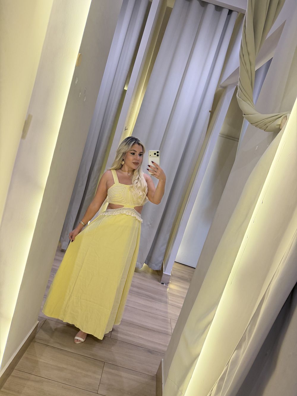 Vestido longo Corda Aplicacao - Di Florenza