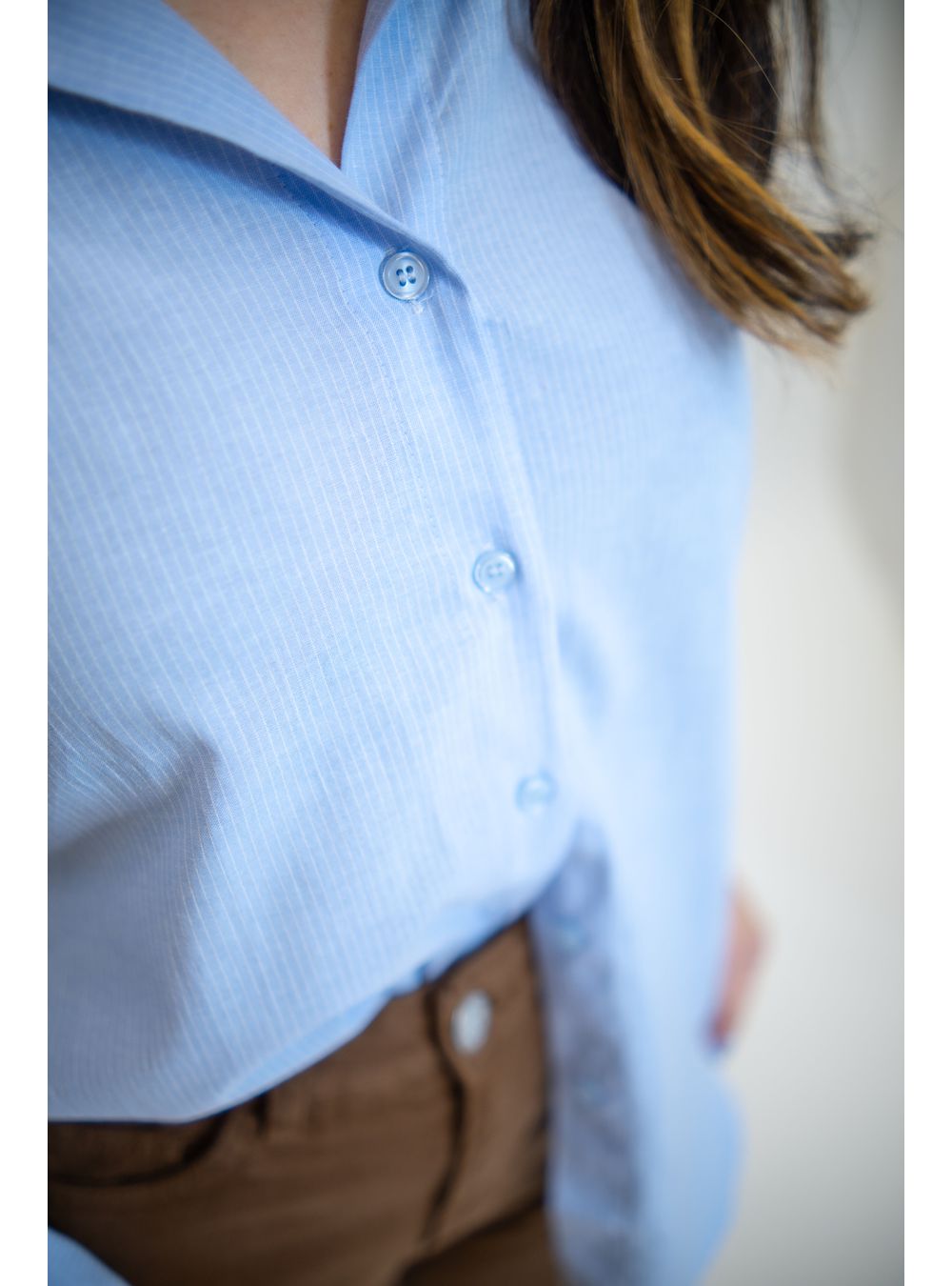 CAMISA ALINA AZUL LISTRADA - EFFE