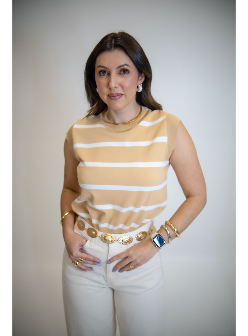 COLETE MARINE NUDE LISTRADO - EFFE