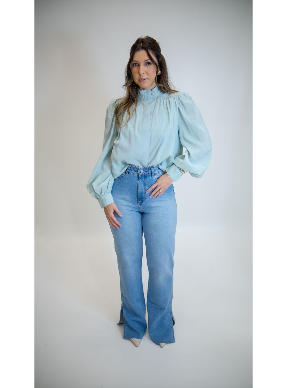 CAMISA BOMBER GISELA VERDE MENTA - EFFE
