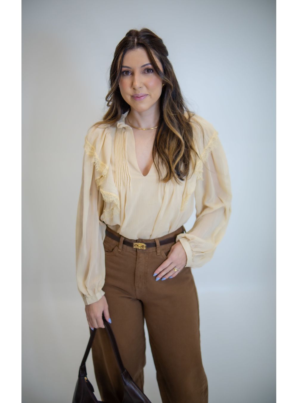 CAMISA PEÔNIA MANTEIGA - EFFE