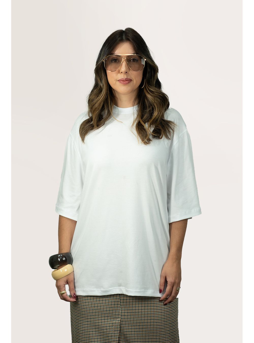 CAMISETA OVER CAMILA BRANCA - EFFE