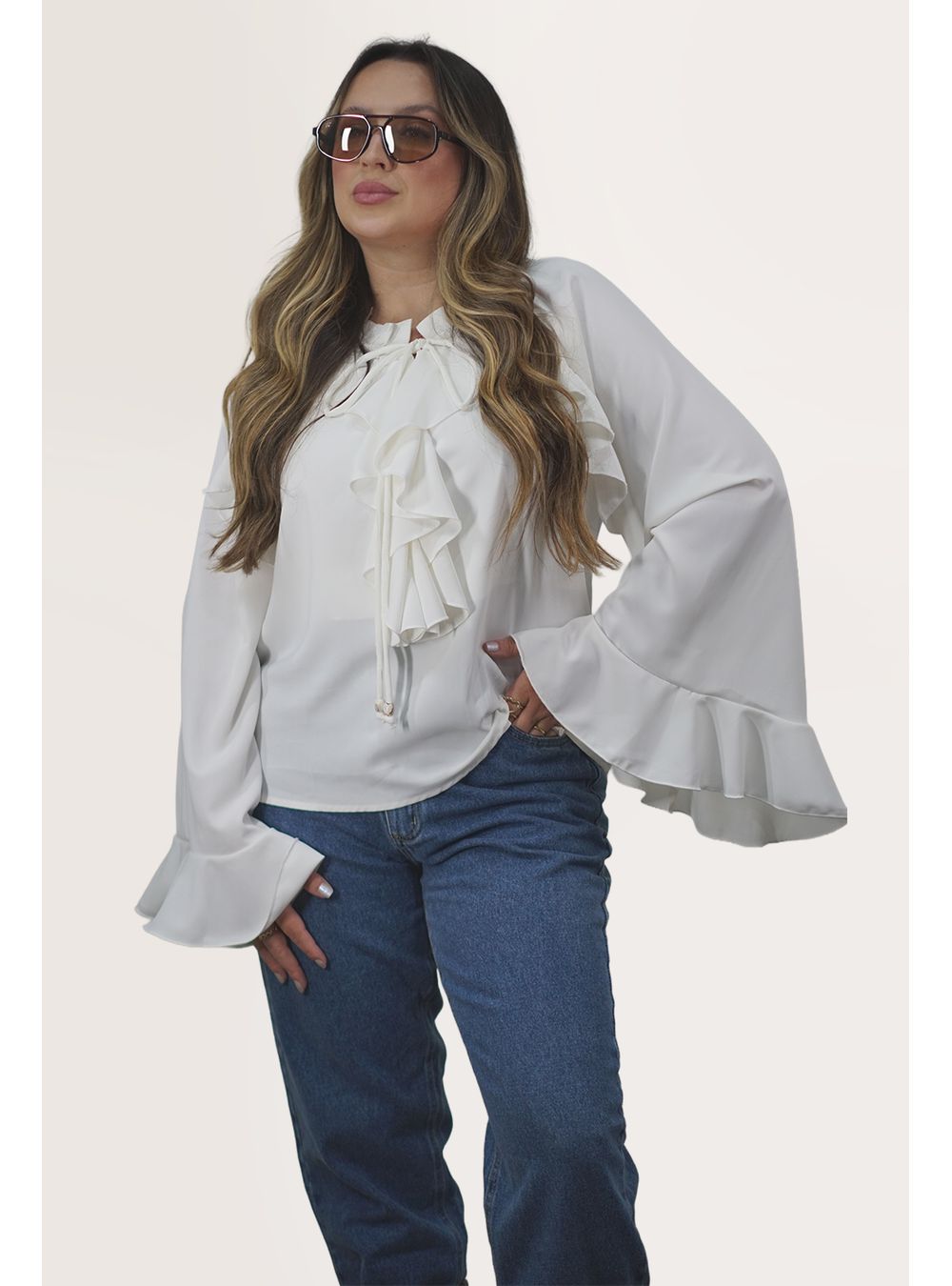 BLUSA DELPHINE OFF WHITE - EFFE