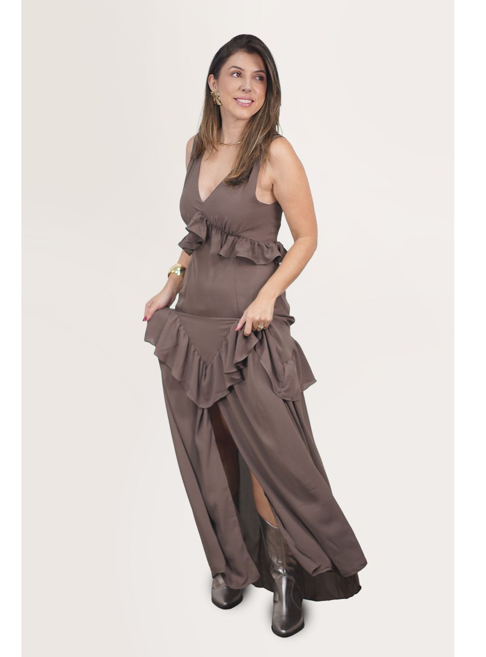 VESTIDO MIREYA MARROM - EFFE