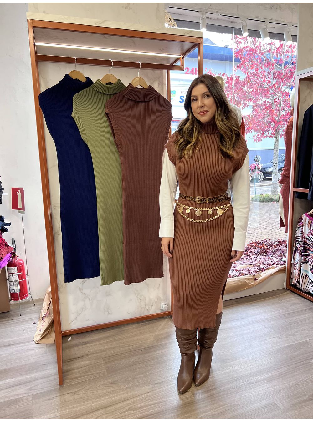 VESTIDO GRAZIA MARROM - EFFE