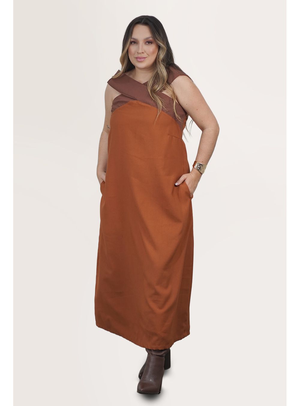 VESTIDO ODESSA MARROM - EFFE