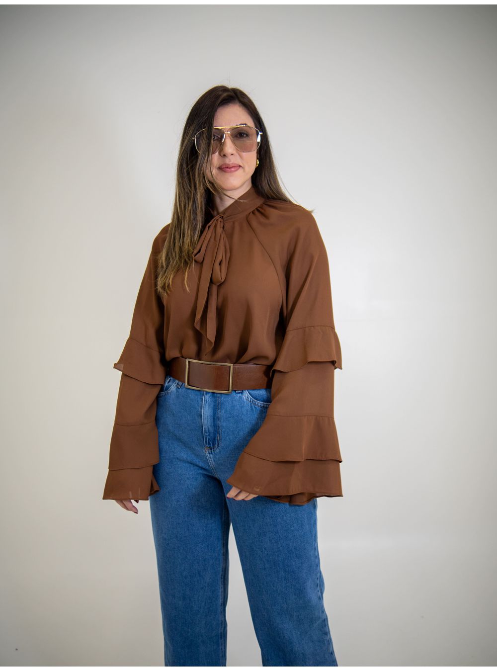 BLUSA SORELLE MARROM - EFFE
