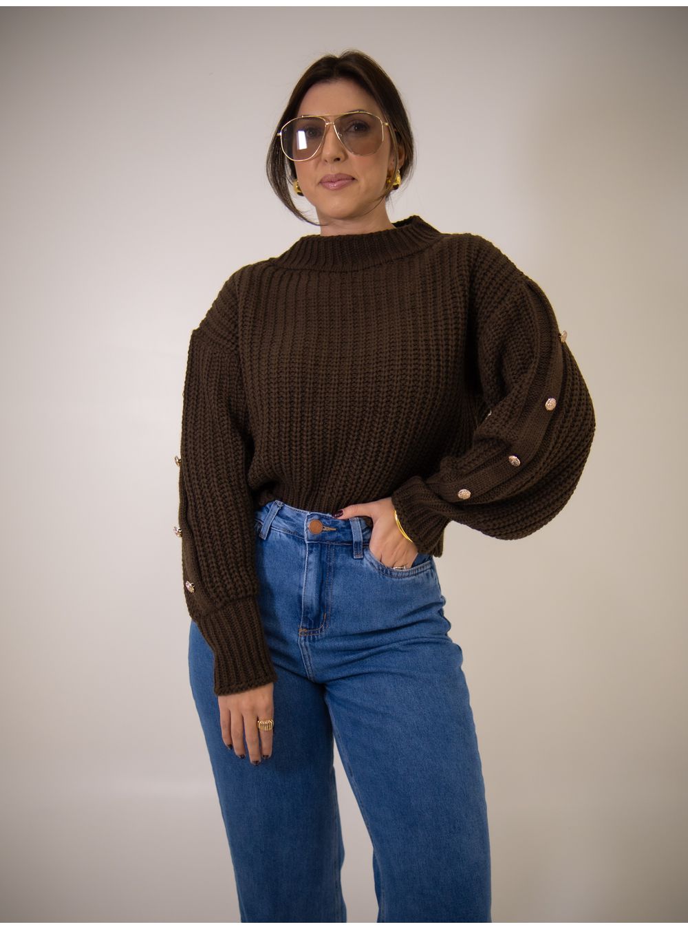 BLUSA LIVIA MARROM - EFFE