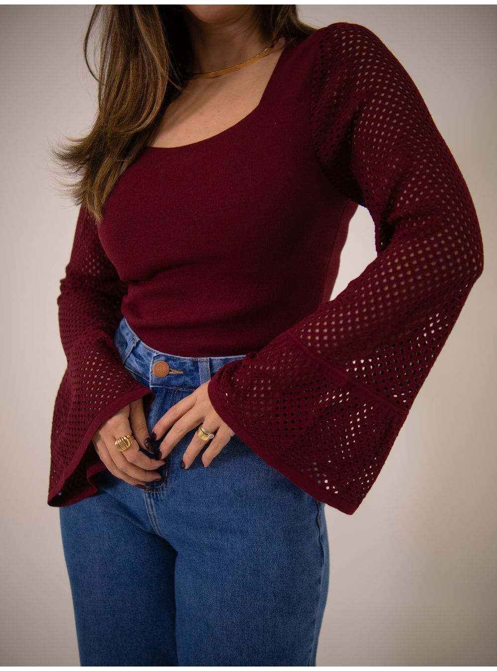 BLUSA CLIO VINHO - EFFE
