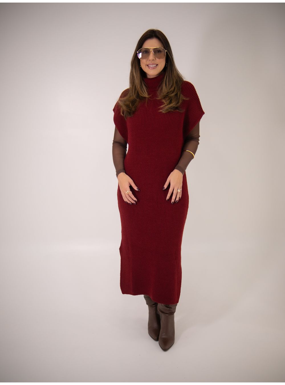 VESTIDO CELINE VINHO - EFFE