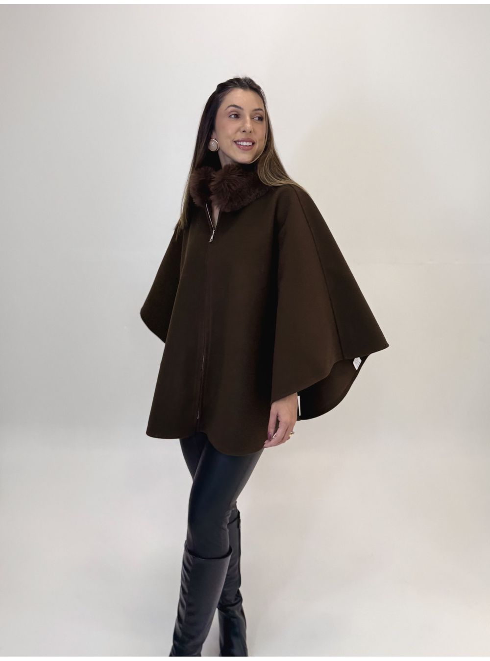 PONCHO DE LA BATIDA SOPHIA MARROM - EFFE