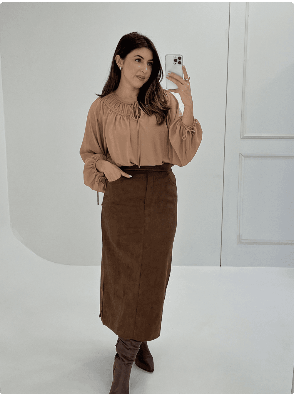 BLUSA SYBILLE MARROM - EFFE