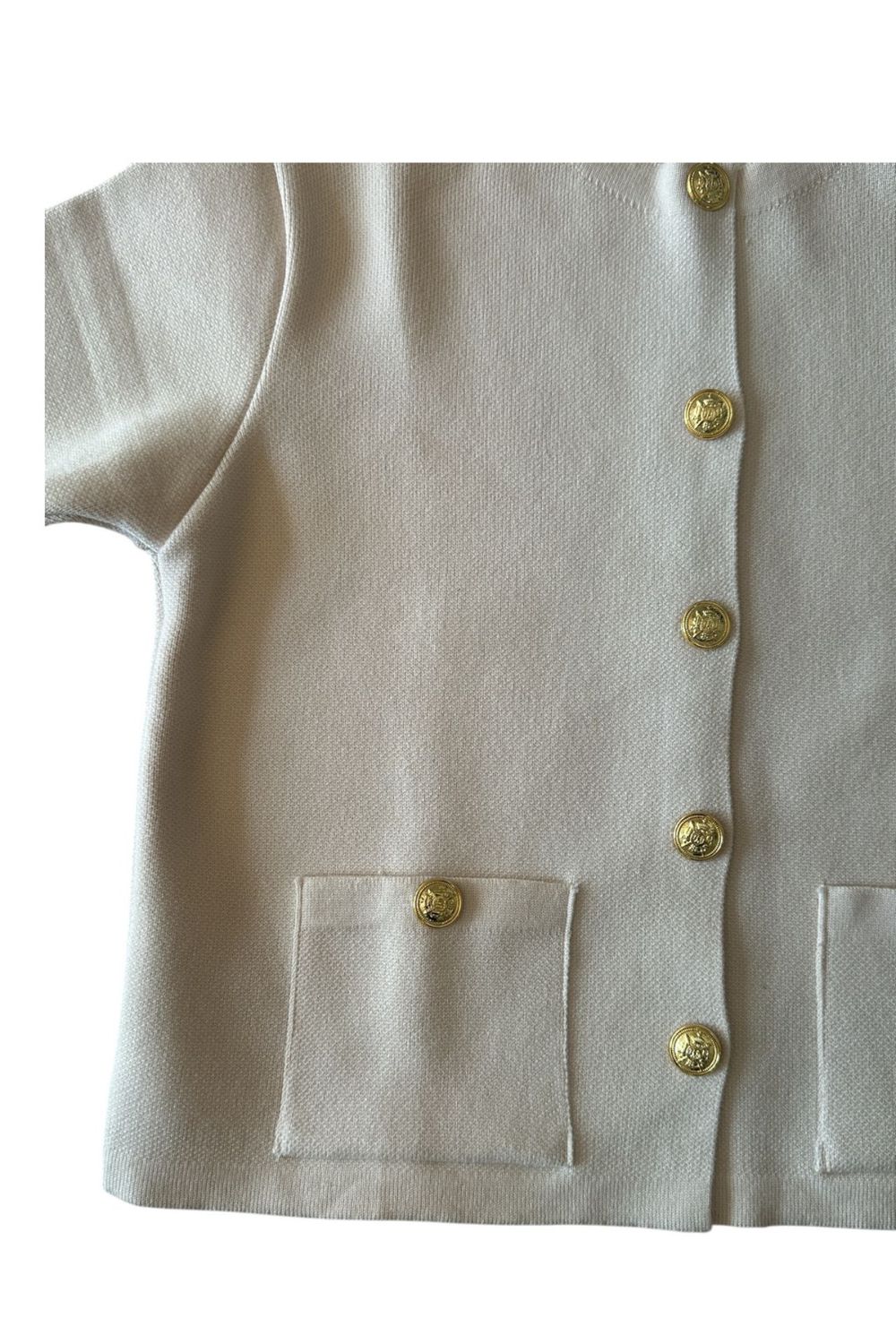 Casaqueto Tricot Botões - Off White