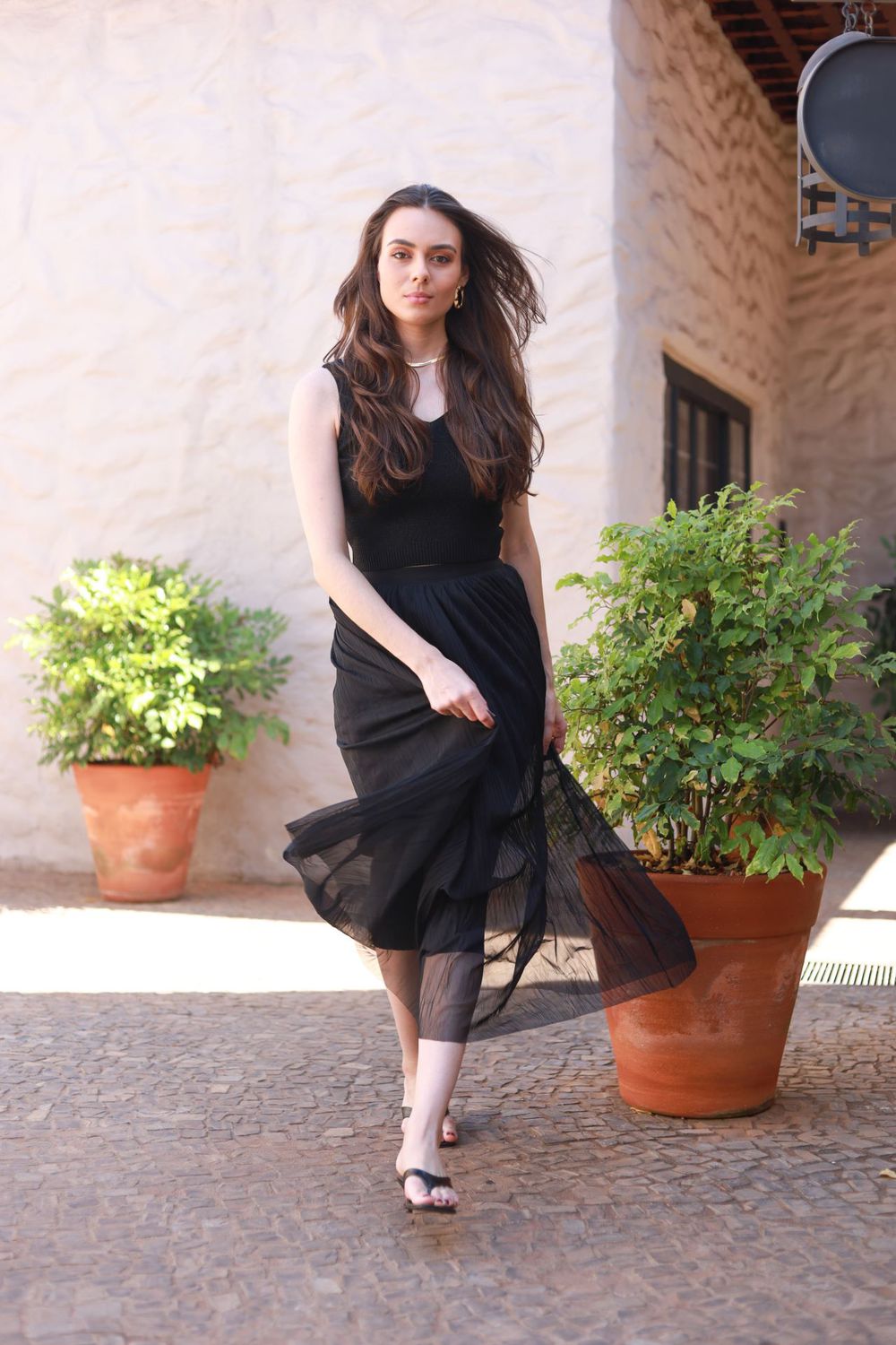 Cropped Lurex - Preto