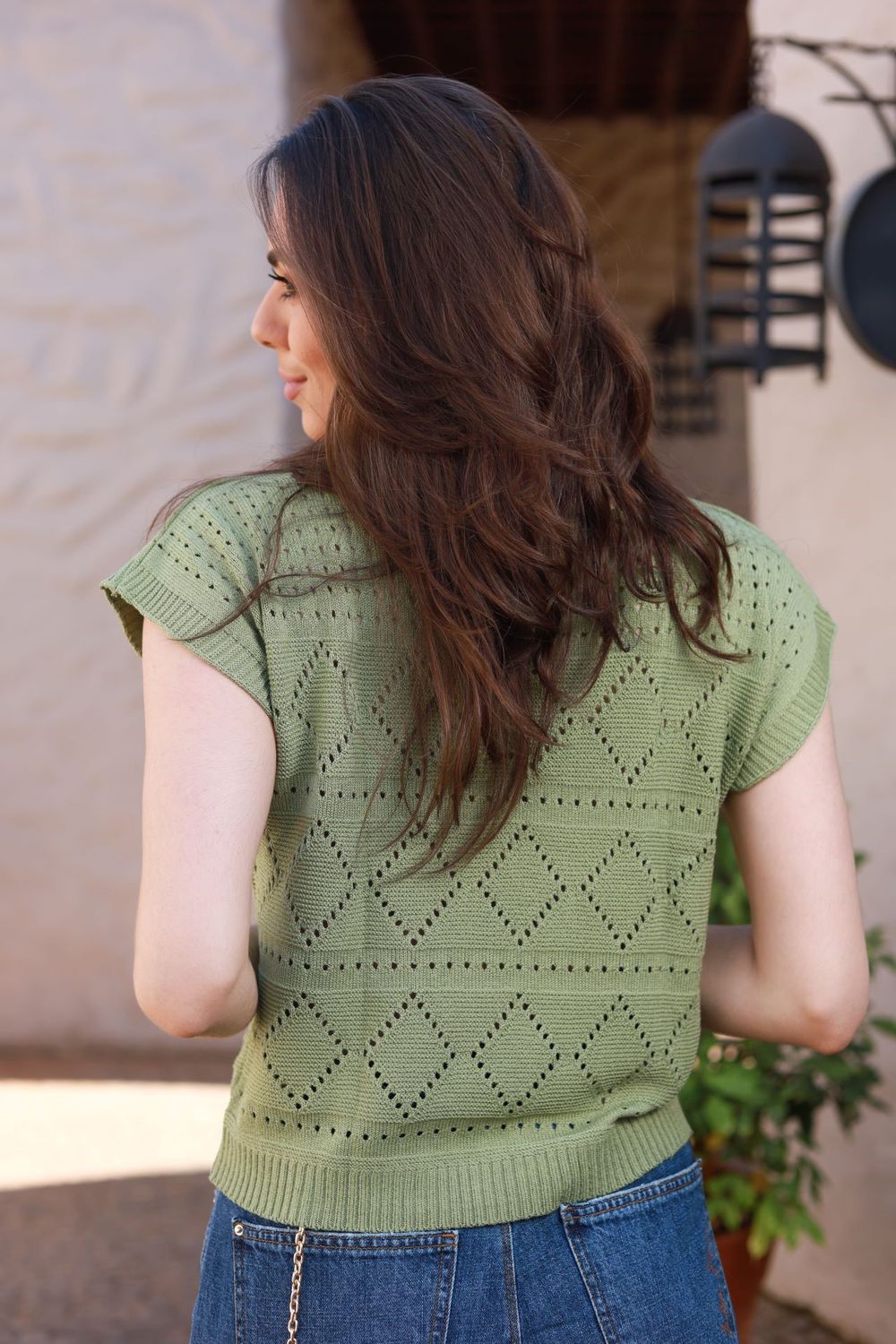 Blusa Tricot Ponto -Oliva
