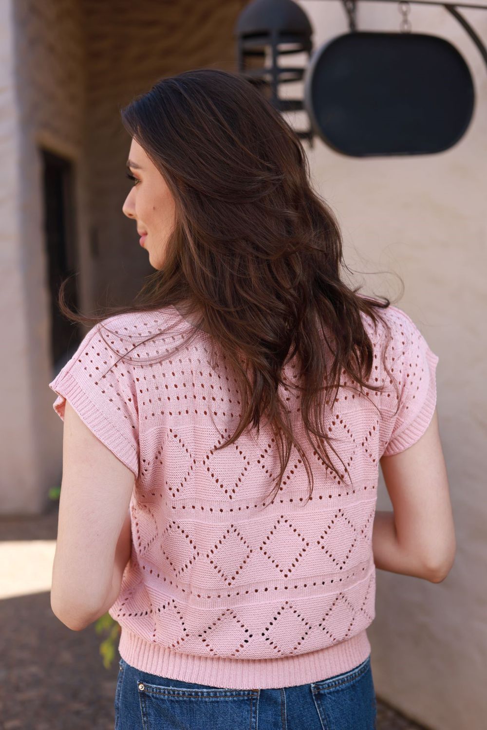 Blusa Tricot Ponto - Rosa