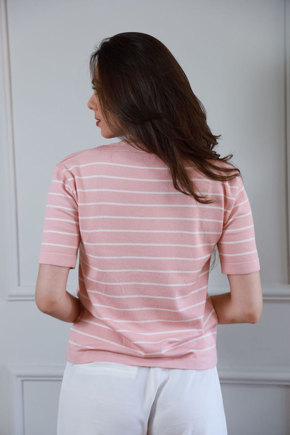 Blusa Tricot Listras - Rosa