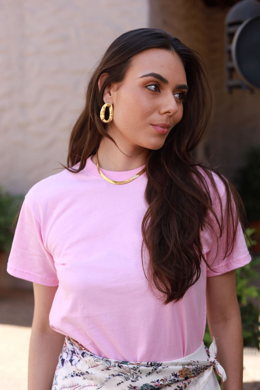 Lenço Estampa - Rosa