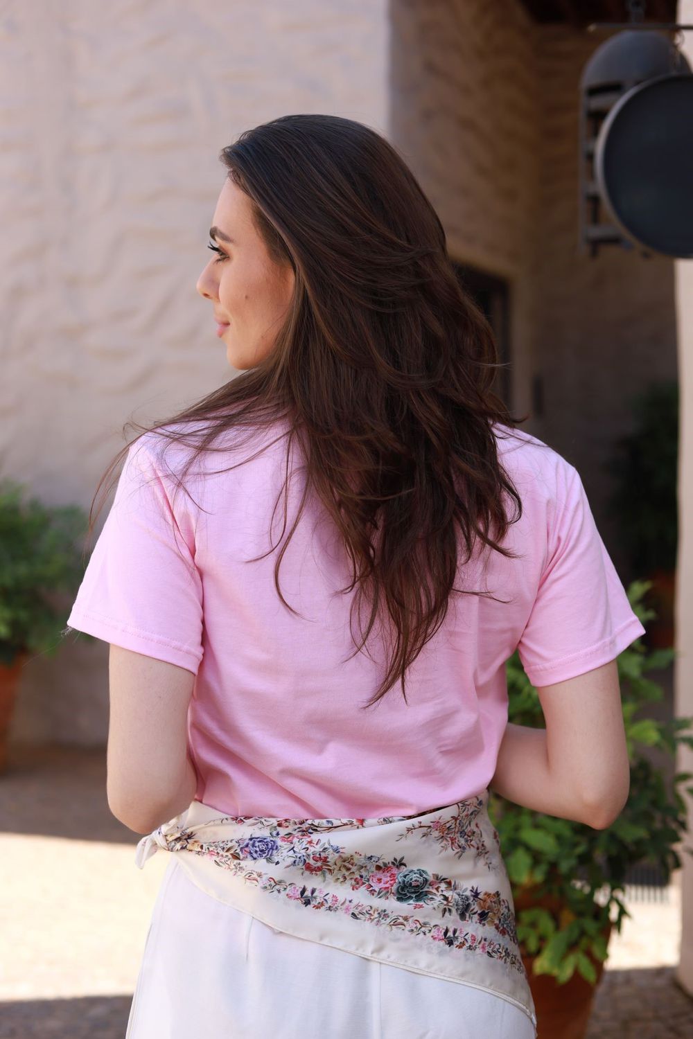Lenço Estampa - Rosa
