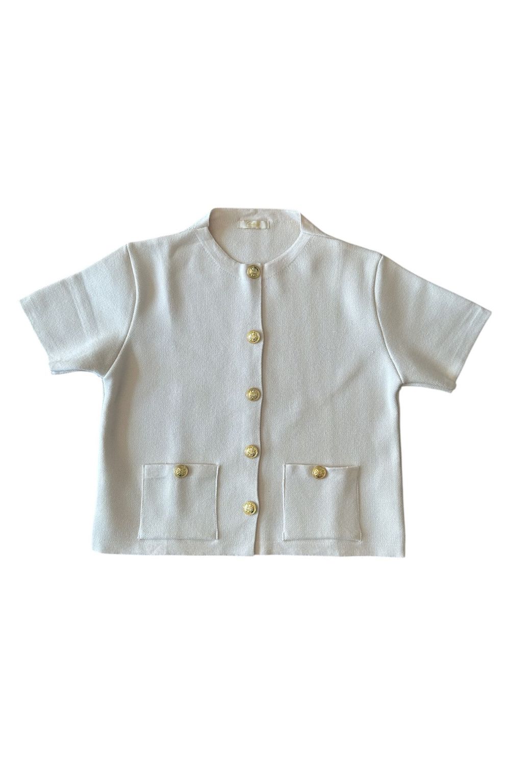Casaqueto Tricot Botões - Off White