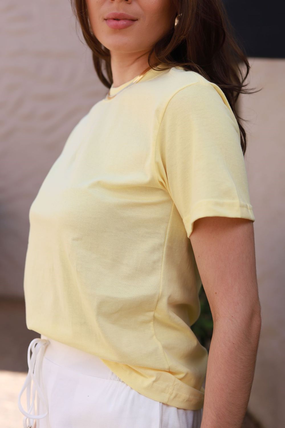 T Shirt Algodão - Amarelo