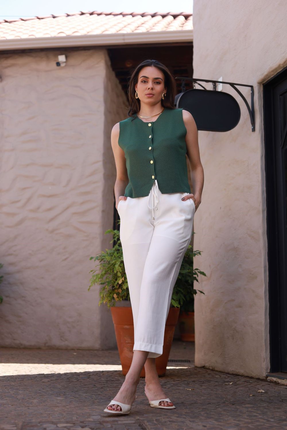 Colete Tricot Modal - Verde