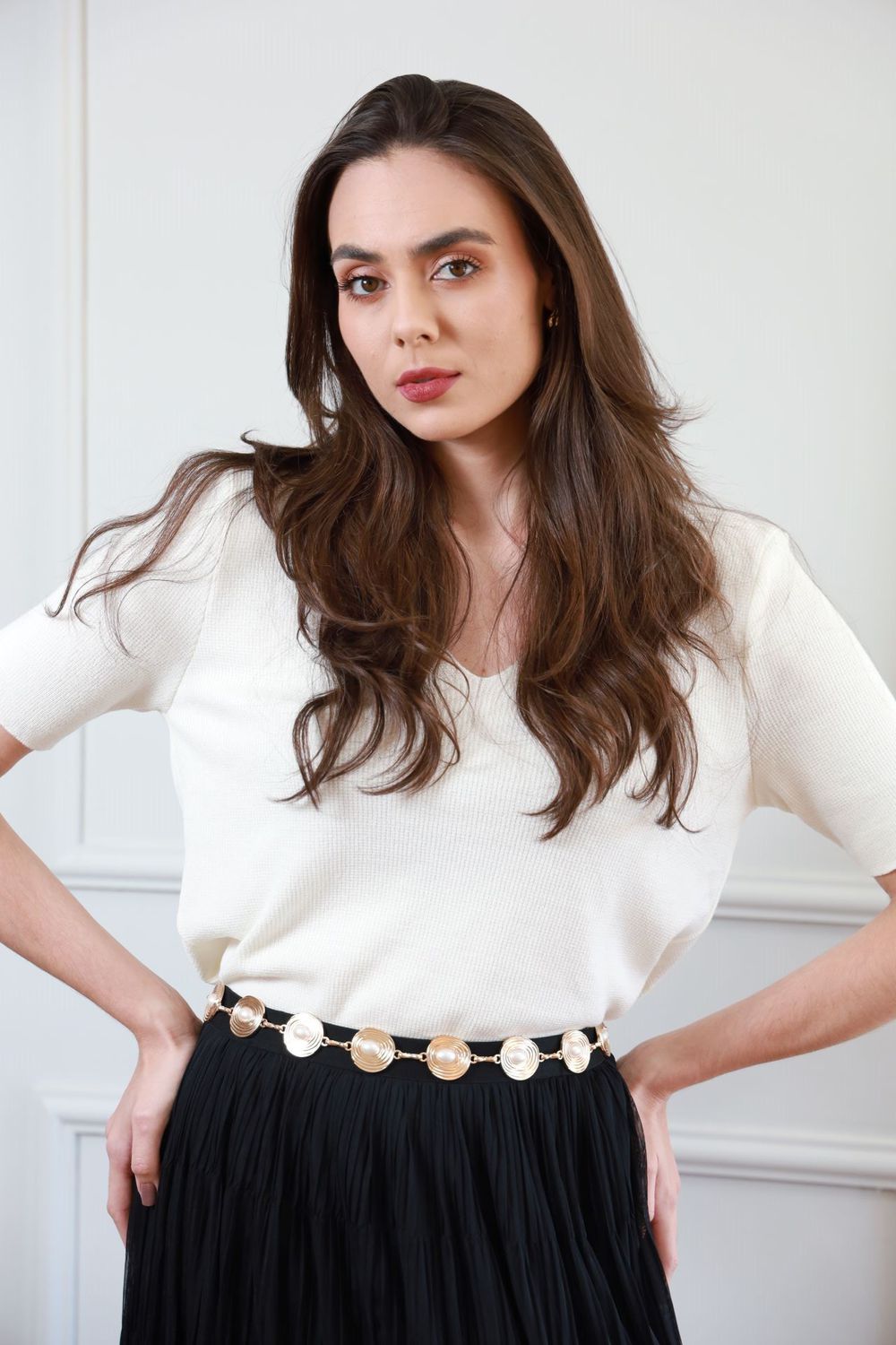 Blusa Tricot Dec V - Off White