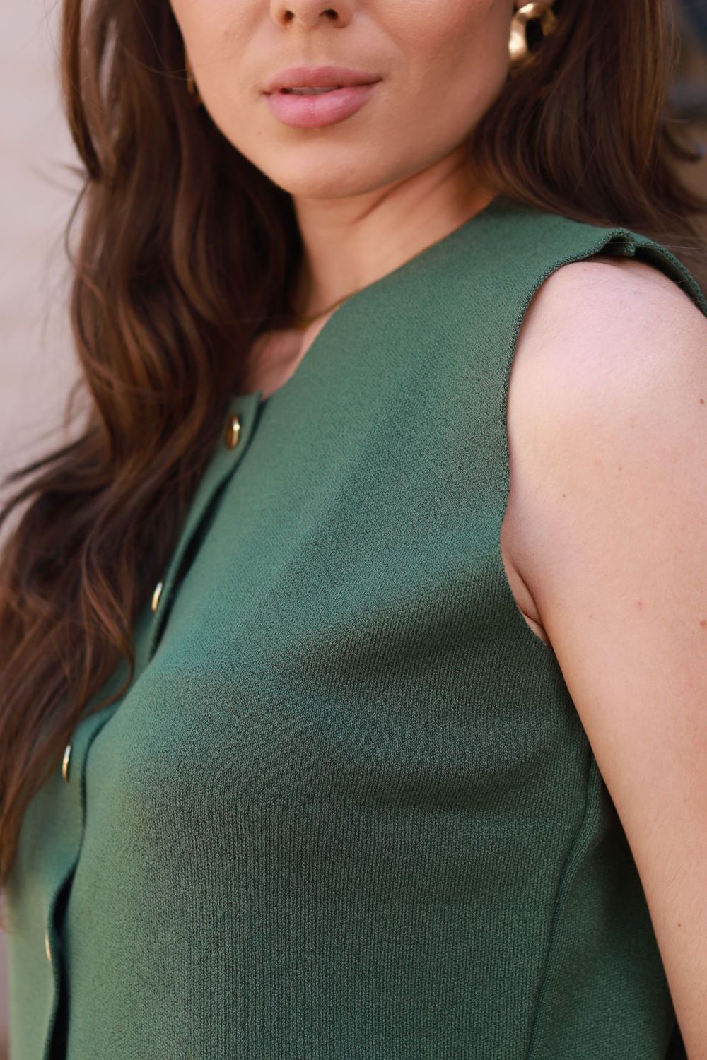 Colete Tricot Modal - Verde