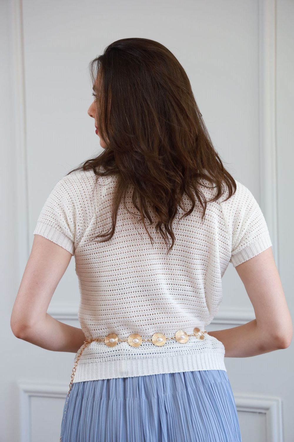Blusa Tricot Manguinha - Off White