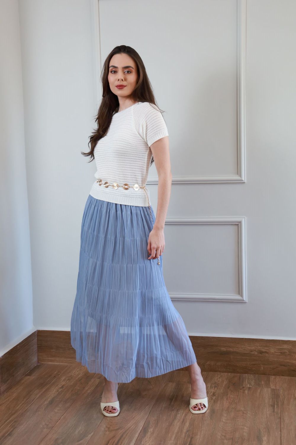 Blusa Tricot Manguinha - Off White