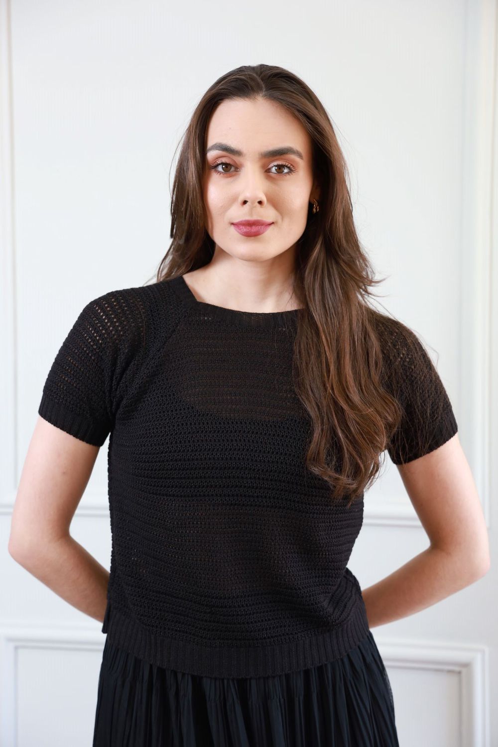 Blusa Tricot Manguinha - Preto