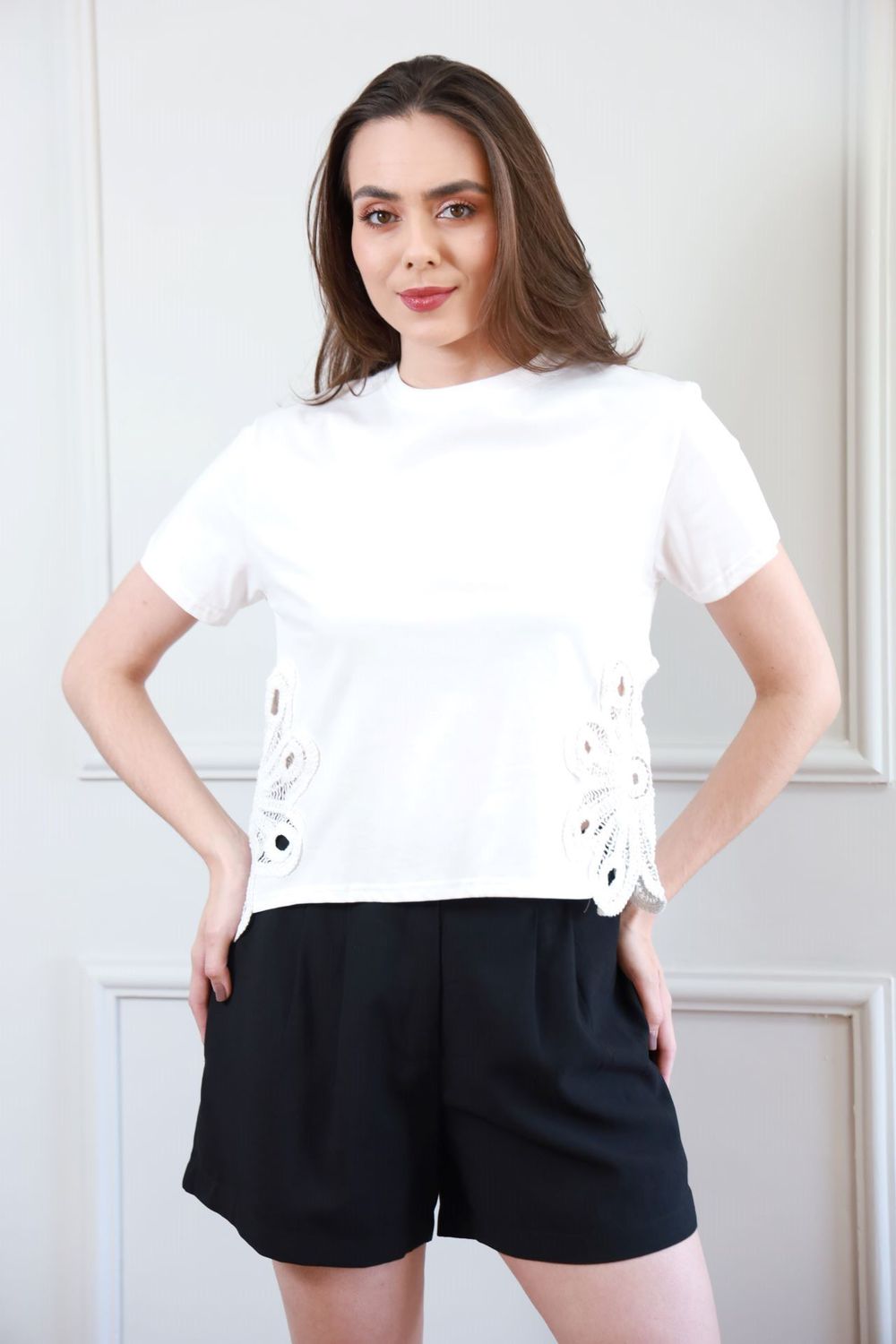 T Shirt Renda - Branco