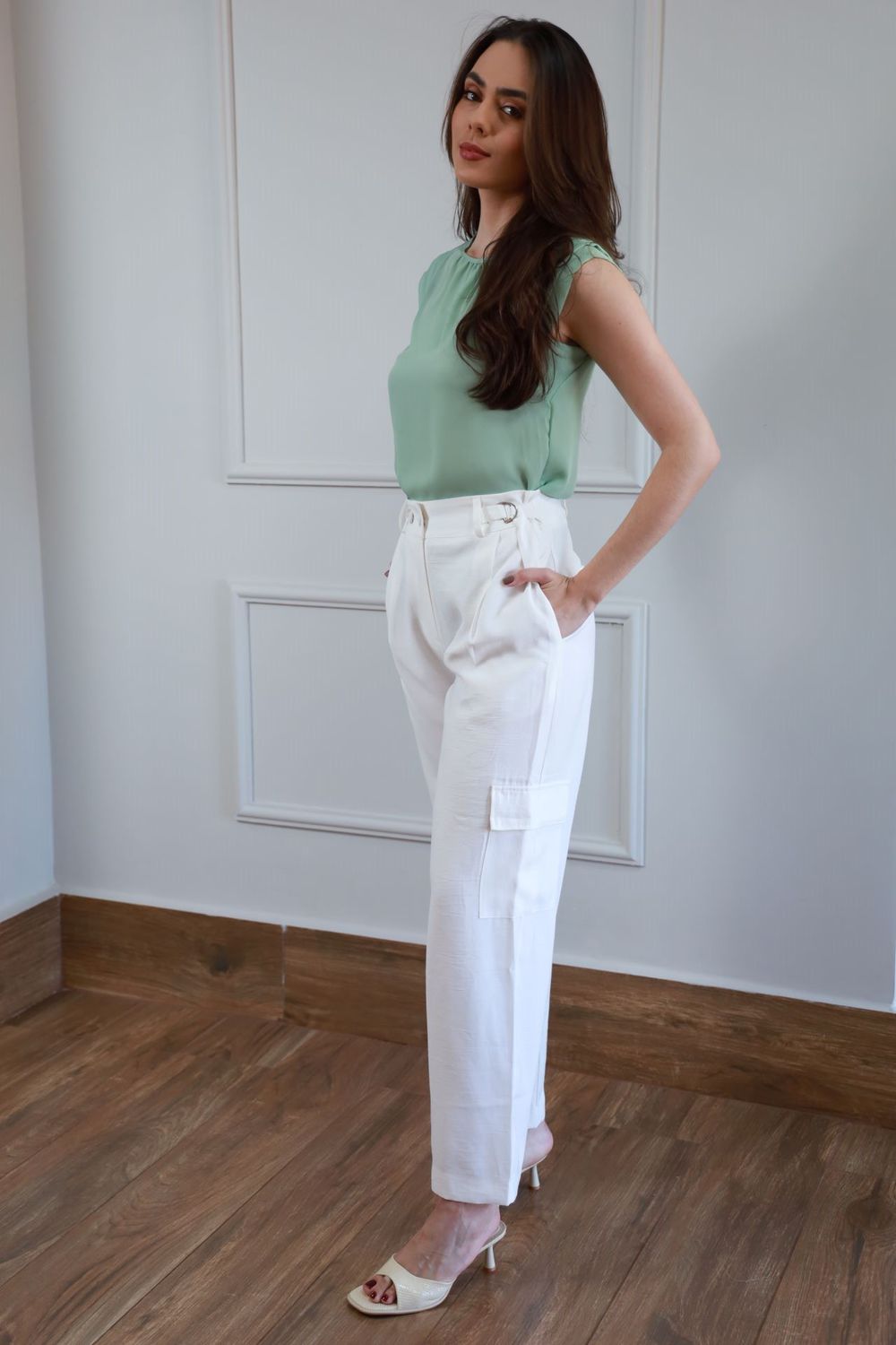 Blusa Detalhe Manga - Verde