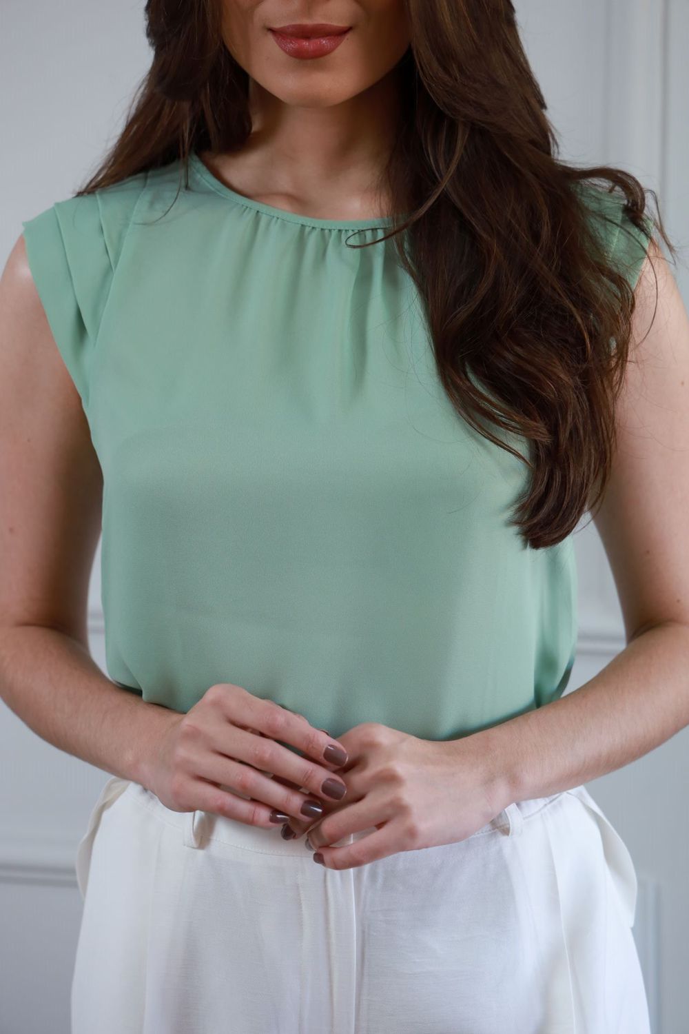 Blusa Detalhe Manga - Verde