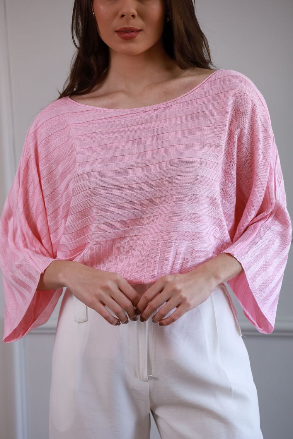 Blusa Tricot Ampla - Rosa