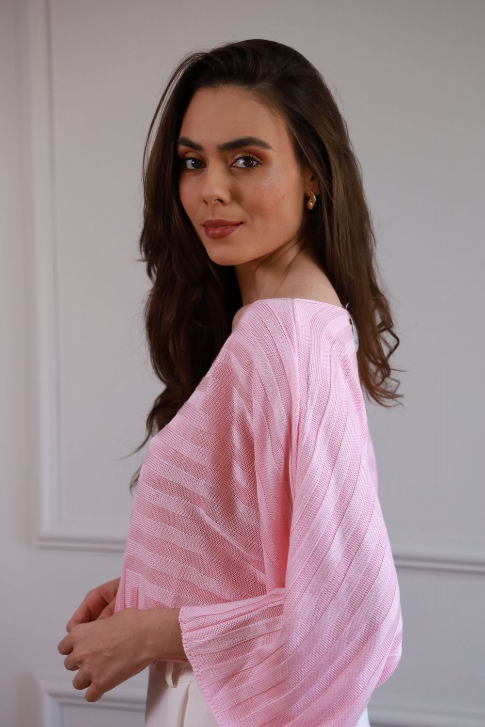 Blusa Tricot Ampla - Rosa