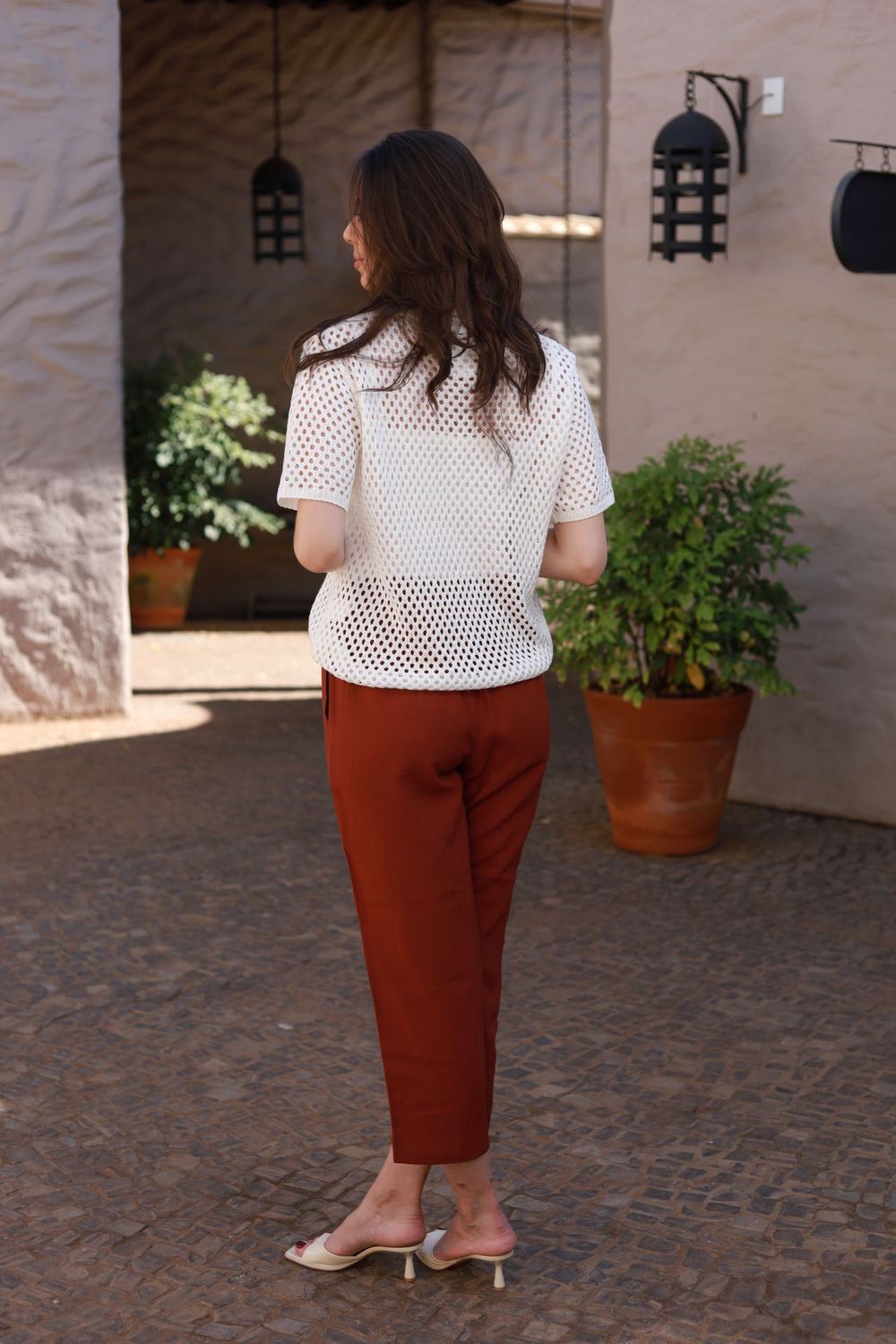 Blusa Tricot Tela - Off White