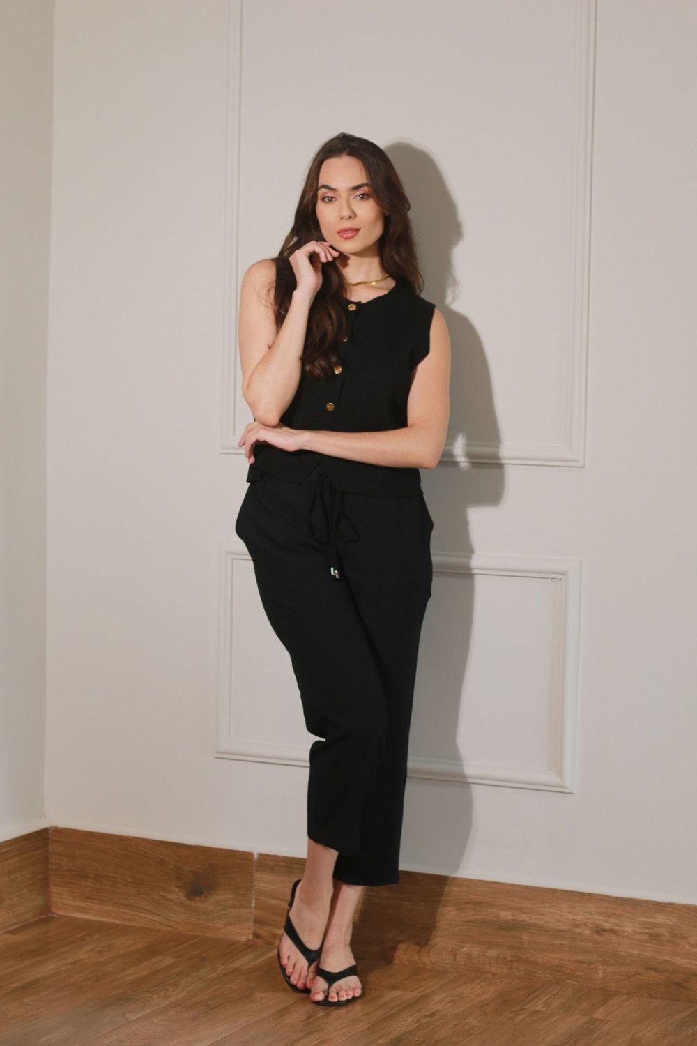 Colete Tricot Modal - Preto