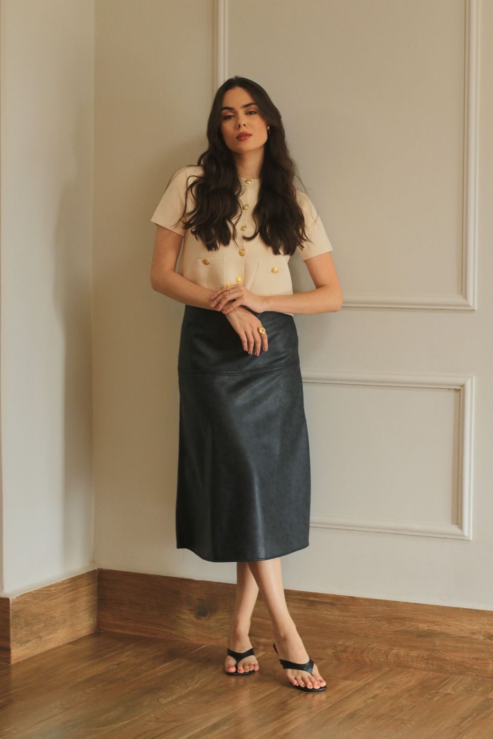 Casaqueto Tricot Botões - Off White
