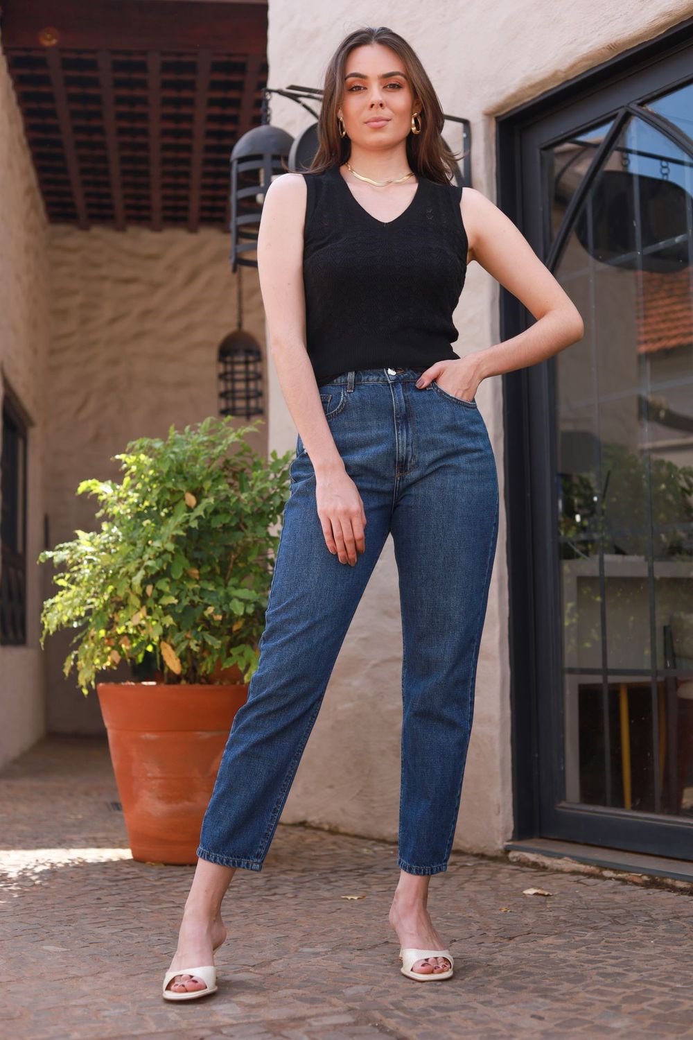 Regata Rendada - Preto