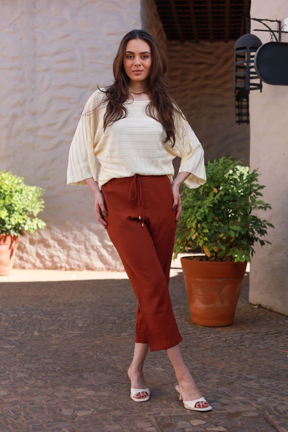 Blusa Tricot Ampla - Manteiga