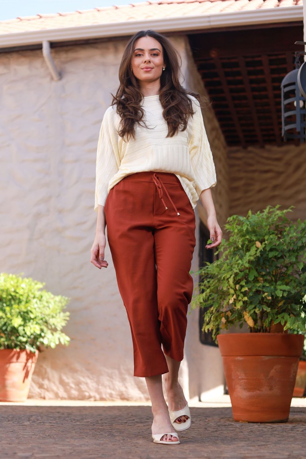 Blusa Tricot Ampla - Manteiga