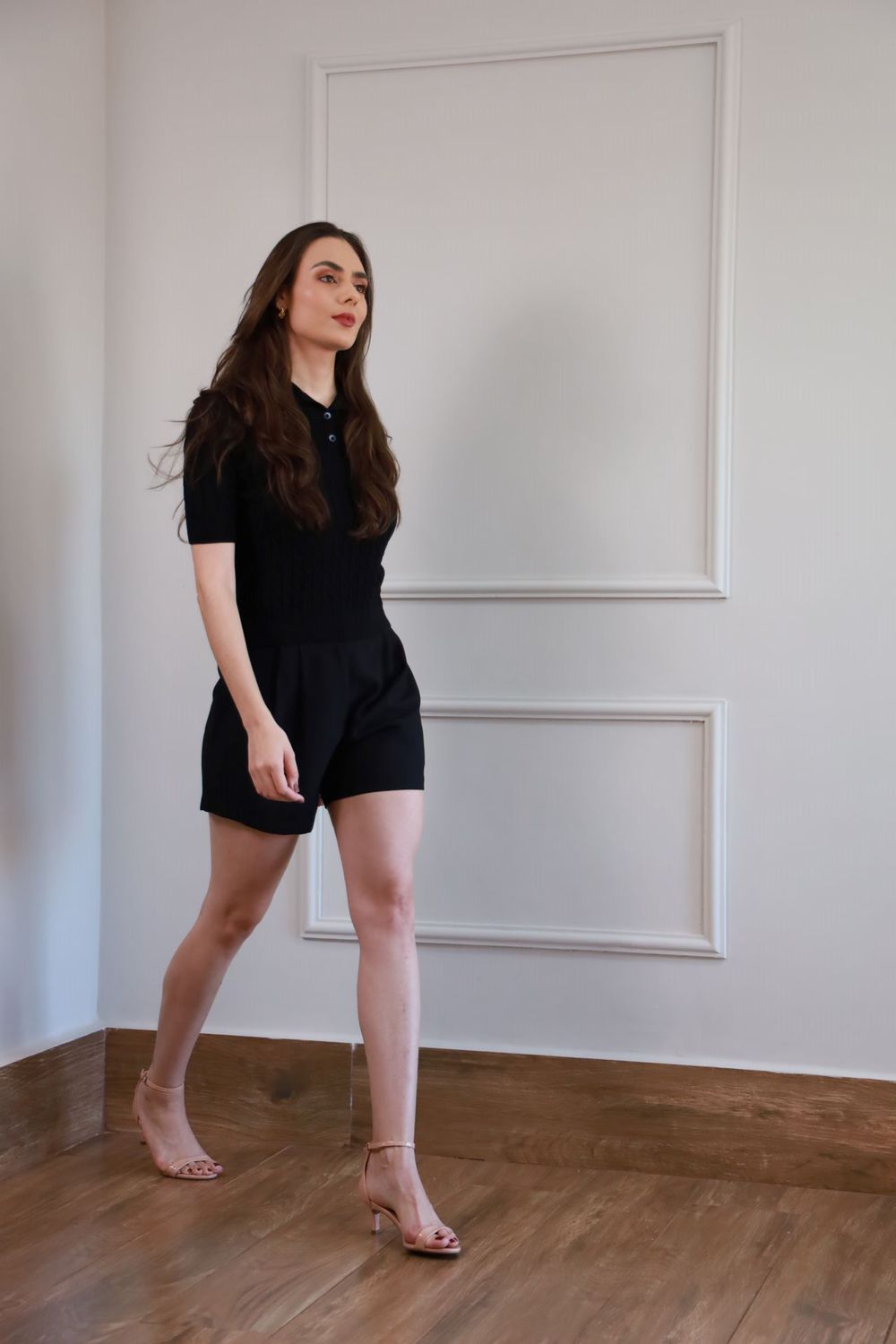 Blusa Tricot Polo - Preto