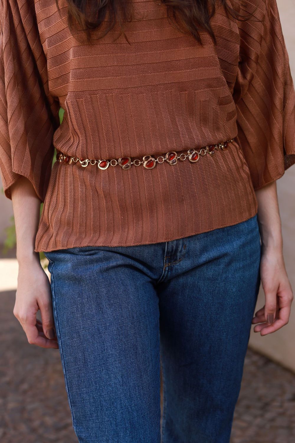 Blusa Tricot Ampla - Marrom
