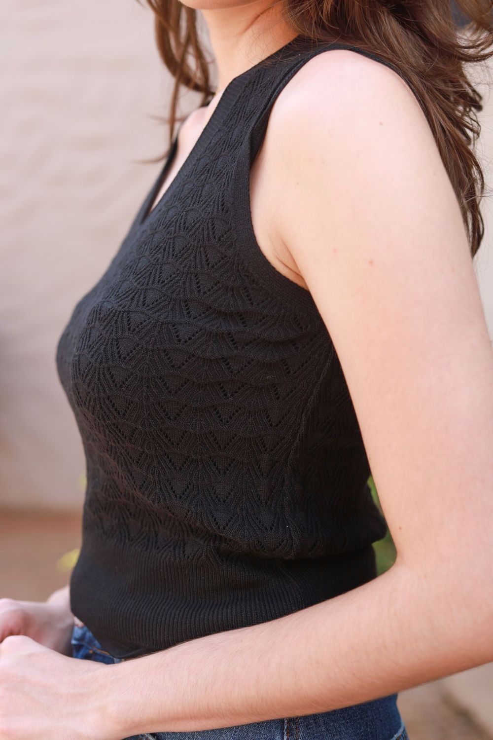 Regata Rendada - Preto