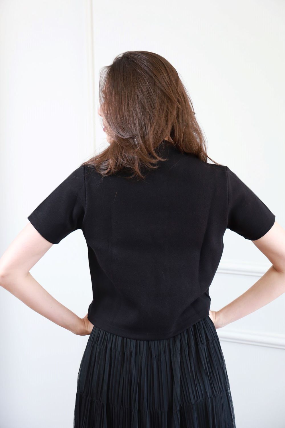 Casaqueto Tricot Botões - Preto
