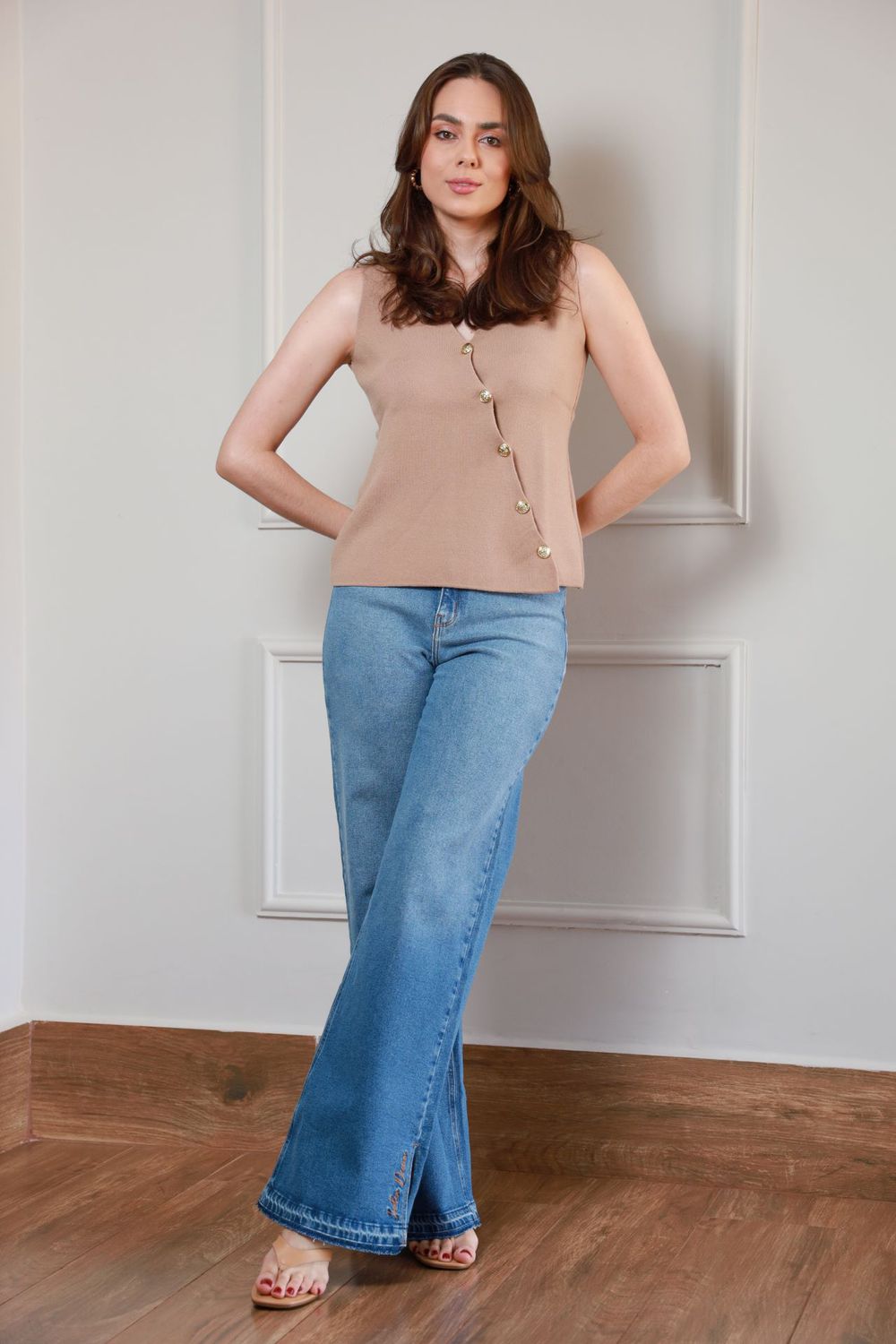 Calça Wide Leg Jeans