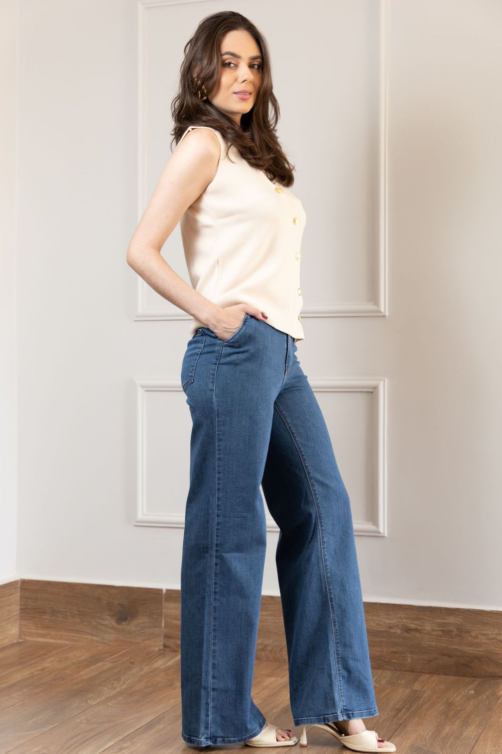 Calça Jeans Wide Leg